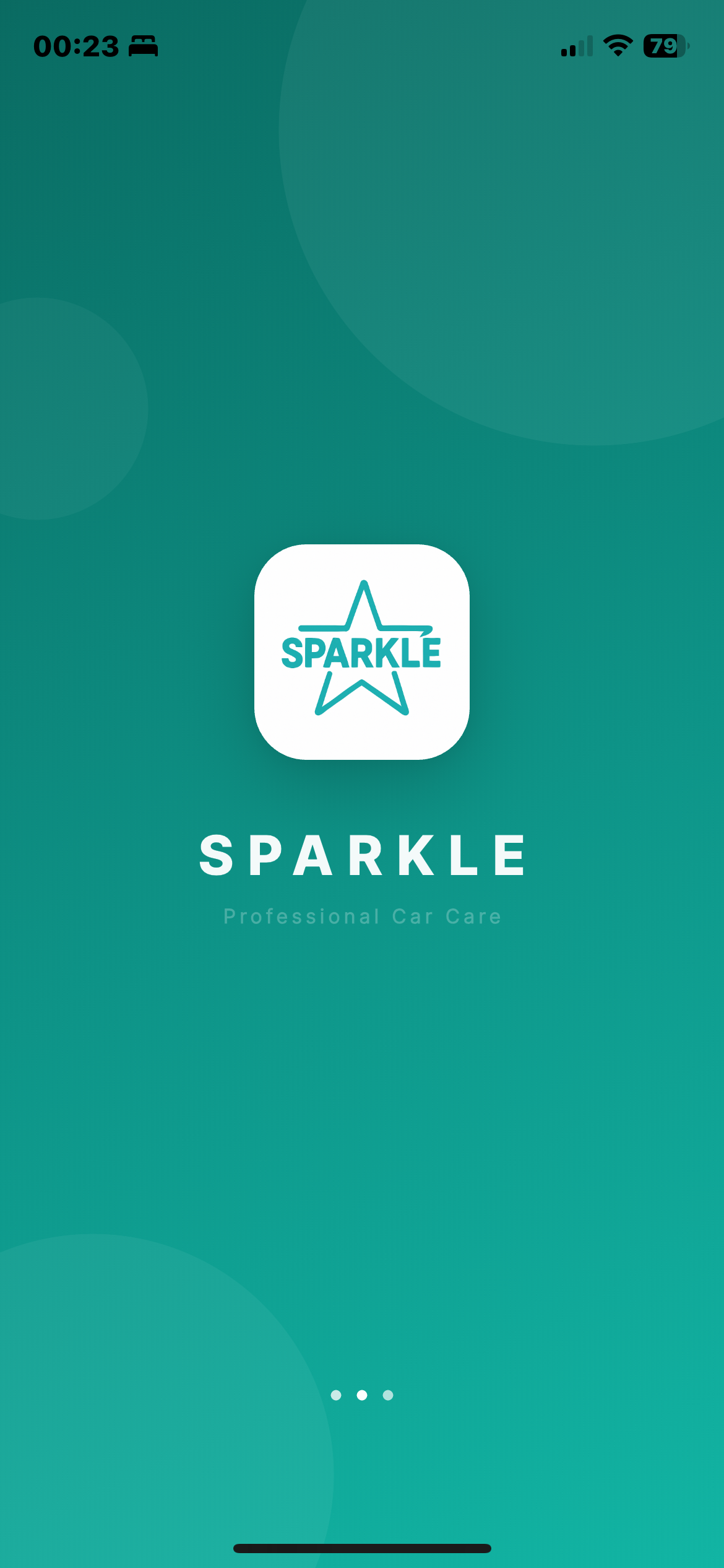 Sparkle app splash screen